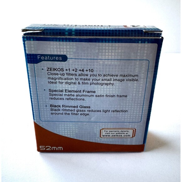 Zeikos Lens Filter Set 62mm Close-Up 4pcs. +1, +2, +4. +10 With Case - Picture 5 of 8